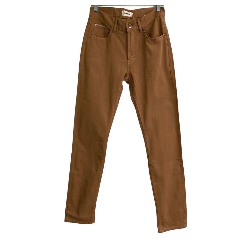 Taylor Stitch Khakis The Slim All‎ Day Pants Mens 28 in British Khaki Selvage